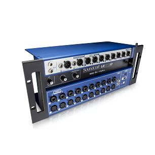 Soundcraft Ui24R, Mezcladora Digital de 24 Canales, Wi-Fi Dual Band, Grabación Multipista USB, 20 Preamplificadores Studer, Rack 4U, Azul/Negro