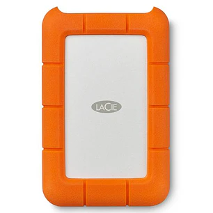 LaCie Rugged USB-C STFR4000800, Disco Duro Externo 4TB, 130MB/s, Resistente a Caídas, Naranja