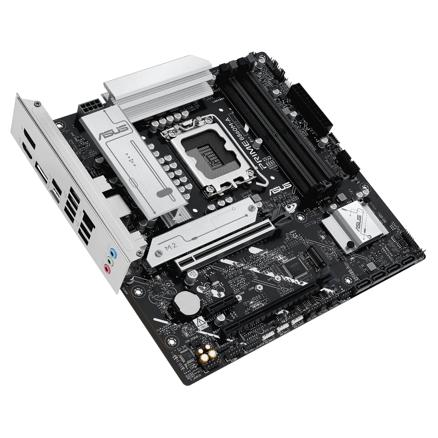ASUS PRIME B860M-A, Placa Madre Micro-ATX, Intel B860, Socket LGA1851, DDR5 Hasta 256GB, PCIe 5.0, 2 M.2 Gen5 y Gen4, USB-C 20Gbps, LAN 2.5G, HDMI, DisplayPort, Negro 6