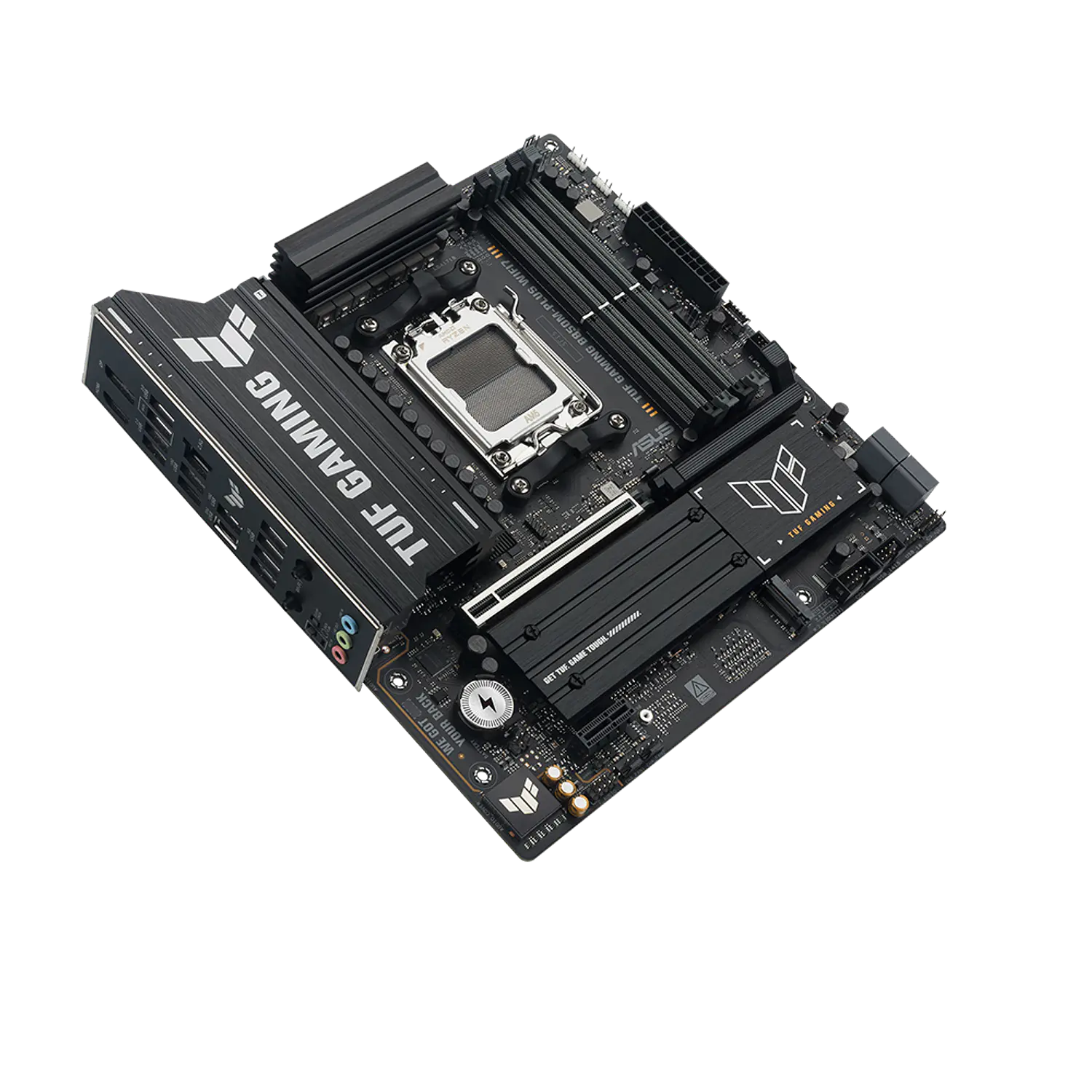 ASUS TUF GAMING B850M-PLUS WIFI7, Placa Madre Micro-ATX, AMD B850, Socket AM5, DDR5 Hasta 256GB, PCIe 5.0, 3 M.2, Wi-Fi 7, Bluetooth, LAN 2.5G, USB-C 20Gbps, Negro 6