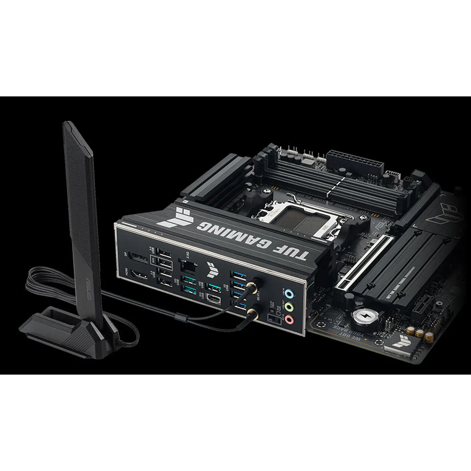 ASUS TUF GAMING B850M-PLUS WIFI7, Placa Madre Micro-ATX, AMD B850, Socket AM5, DDR5 Hasta 256GB, PCIe 5.0, 3 M.2, Wi-Fi 7, Bluetooth, LAN 2.5G, USB-C 20Gbps, Negro 13