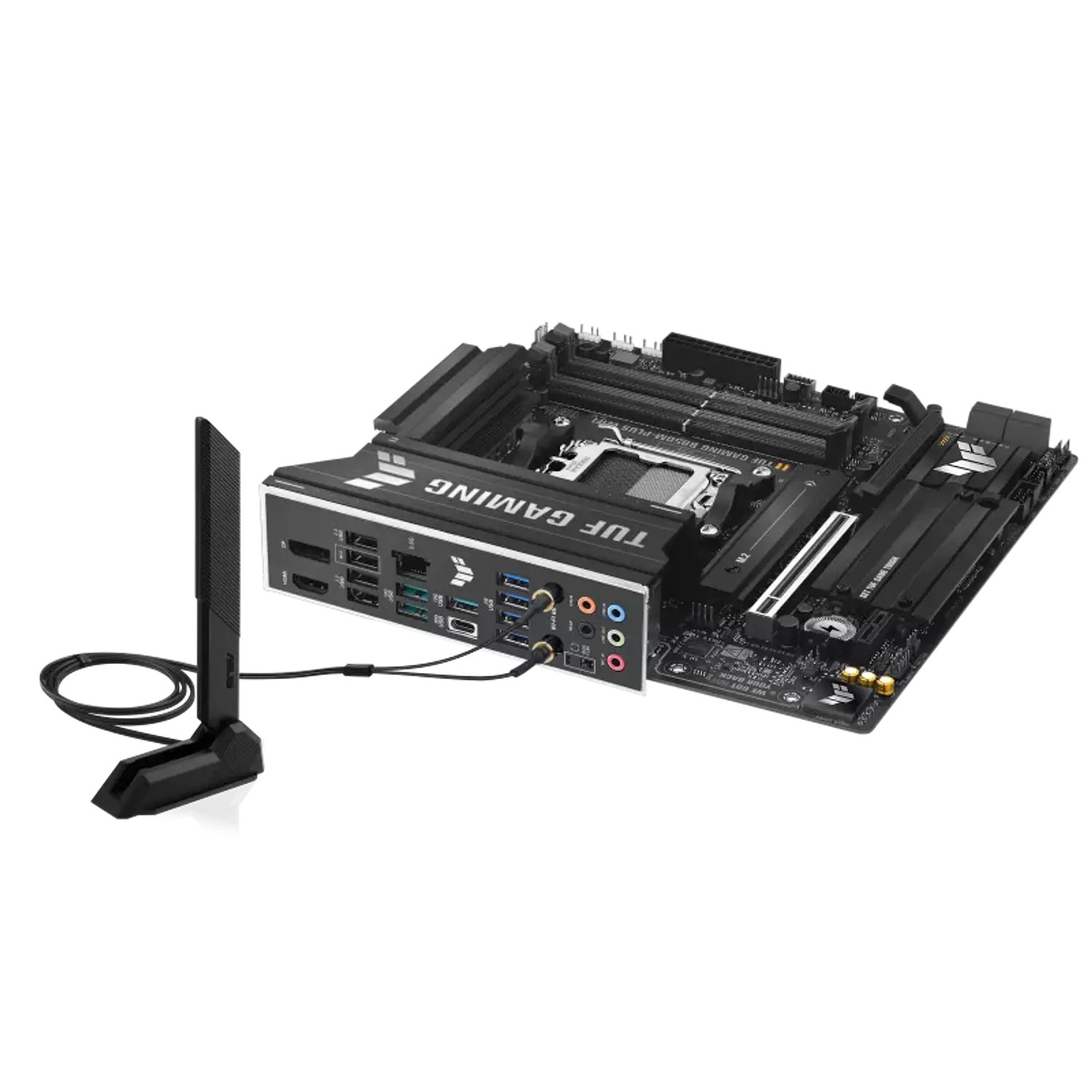 ASUS TUF GAMING B850M-PLUS WIFI7, Placa Madre Micro-ATX, AMD B850, Socket AM5, DDR5 Hasta 256GB, PCIe 5.0, 3 M.2, Wi-Fi 7, Bluetooth, LAN 2.5G, USB-C 20Gbps, Negro 9