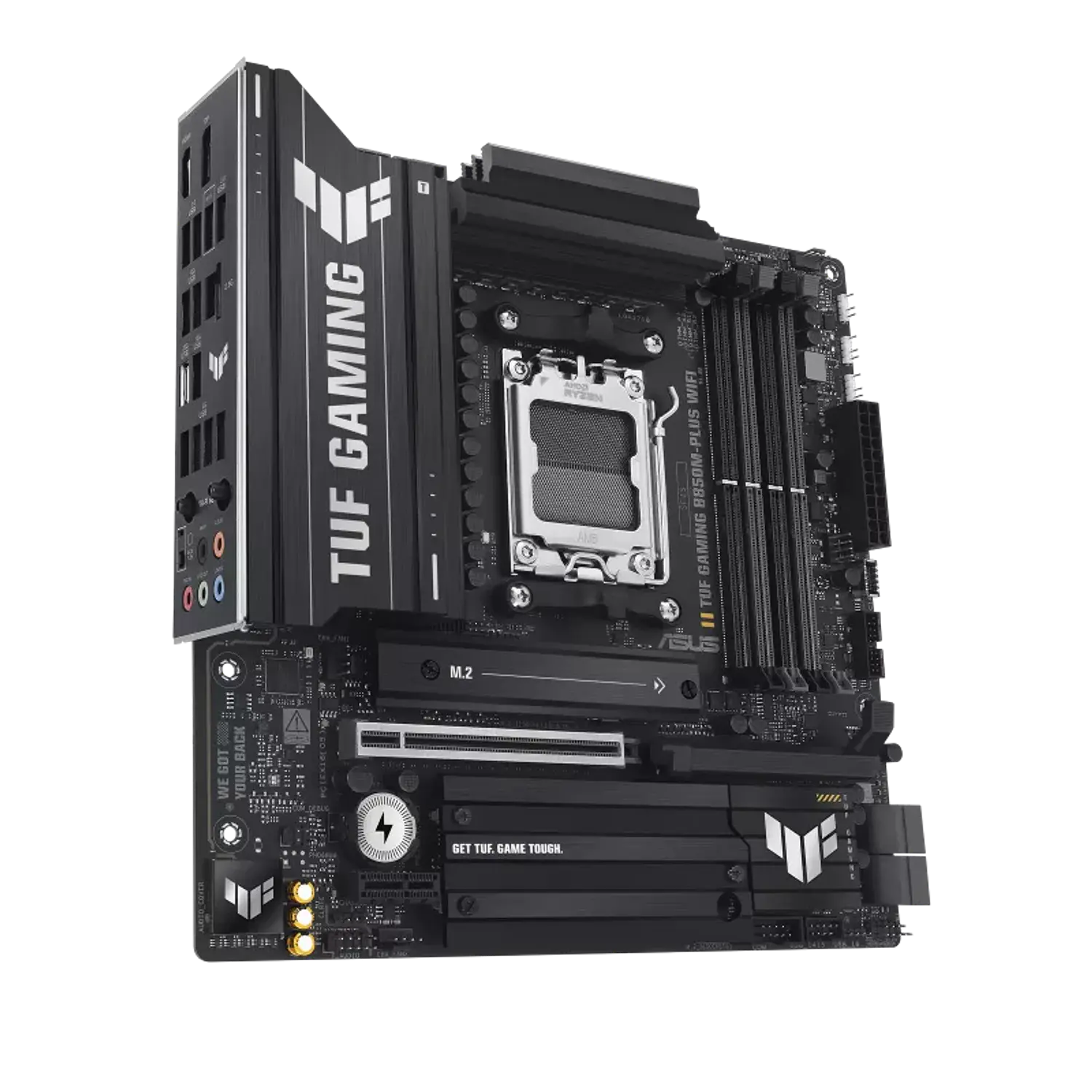ASUS TUF GAMING B850M-PLUS WIFI7, Placa Madre Micro-ATX, AMD B850, Socket AM5, DDR5 Hasta 256GB, PCIe 5.0, 3 M.2, Wi-Fi 7, Bluetooth, LAN 2.5G, USB-C 20Gbps, Negro 4