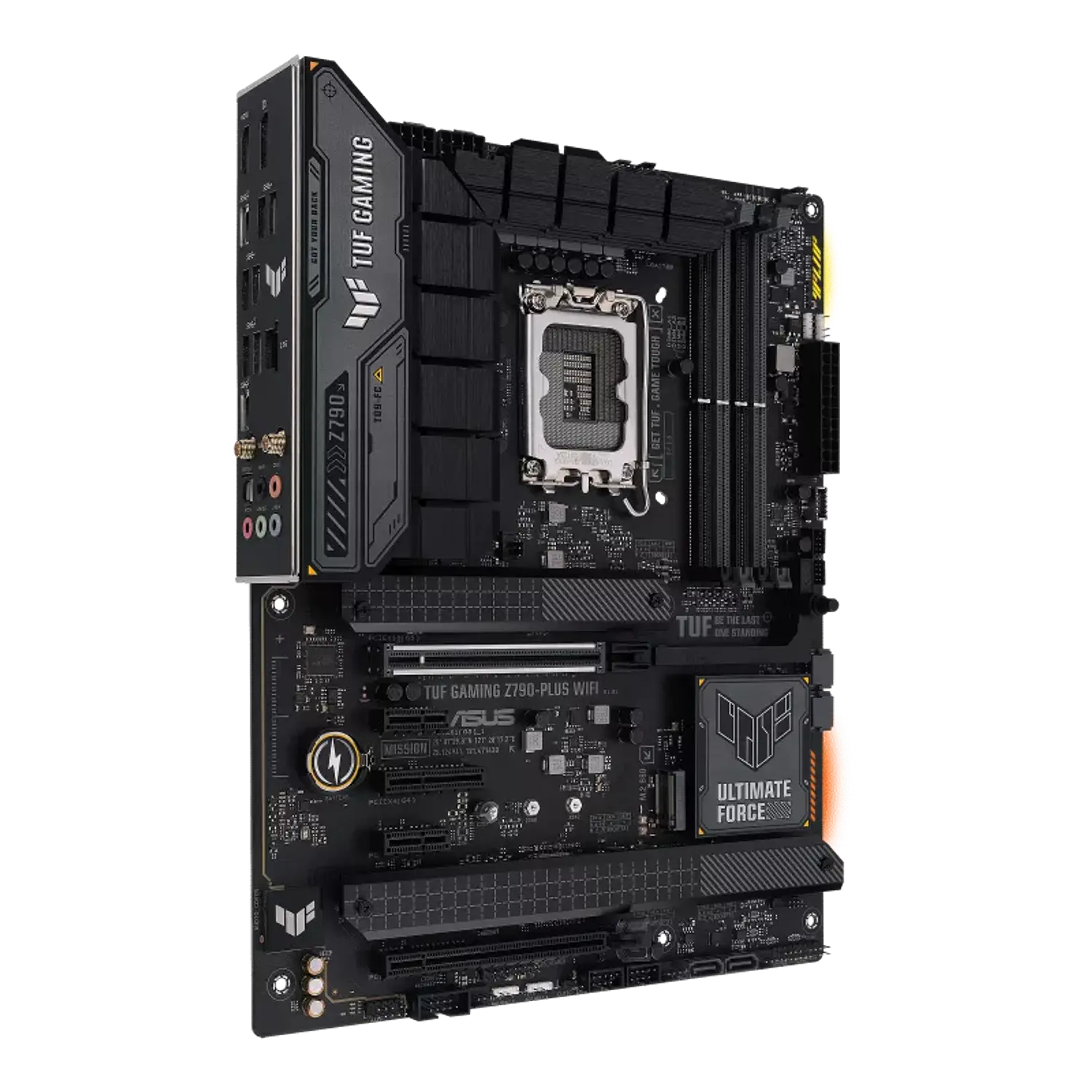 ASUS TUF GAMING Z790-PLUS WIFI, Placa Madre ATX, Intel Z790, Socket LGA1700, DDR5 Hasta 192GB, PCIe 5.0, 4 M.2 Gen4, Wi-Fi 6E, Bluetooth 5.3, LAN 2.5G, USB-C 20Gbps, Negro 3