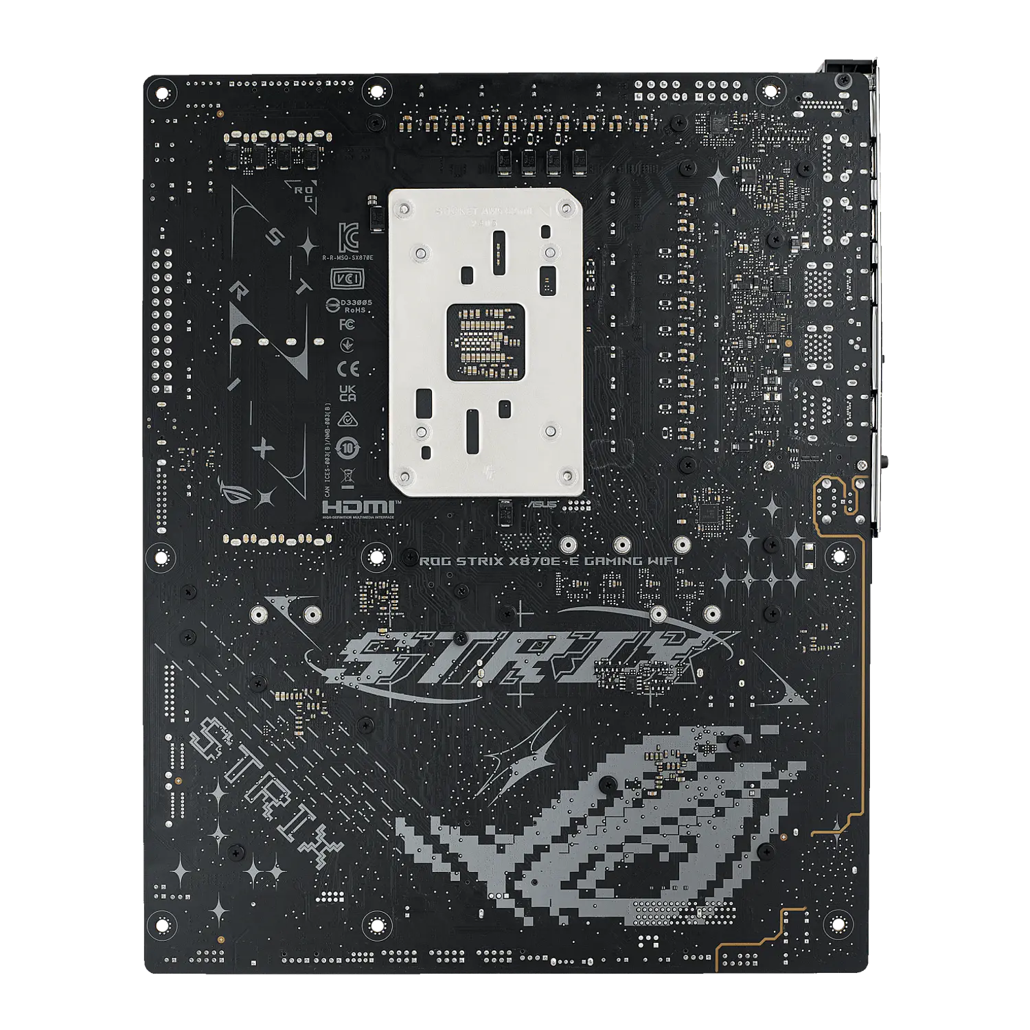 ASUS ROG STRIX X870E-E GAMING WIFI, Placa Madre ATX, AMD X870E, Socket AM5, DDR5 Hasta 256GB, PCIe 5.0, 5 M.2, Wi-Fi 7, Bluetooth 5.4, LAN 5GbE, 2 USB4 40Gbps, Negro 10