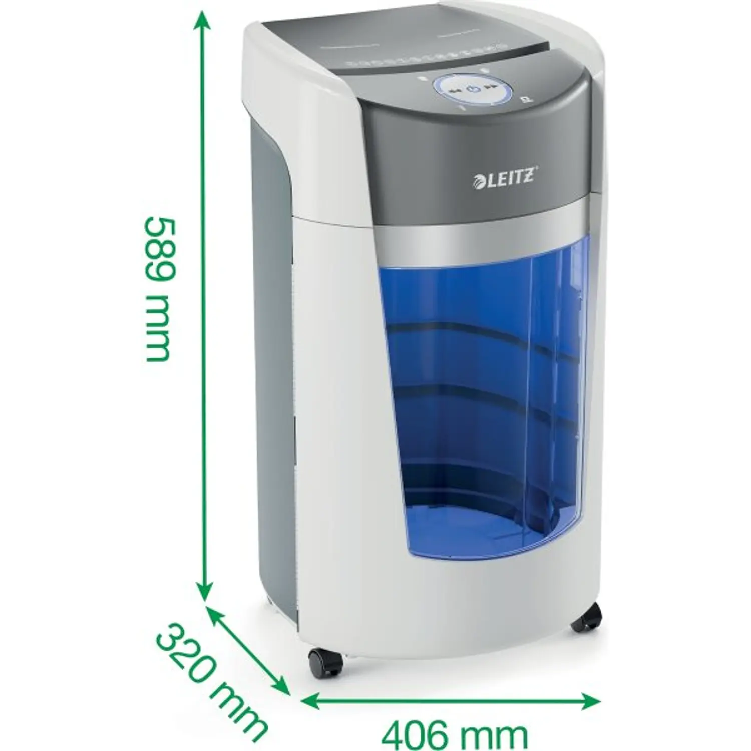 Leitz IQ OptiMax Office P5, Destructora de Papel, Microcorte 10 Hojas, 35L, Blanco/Gris 5