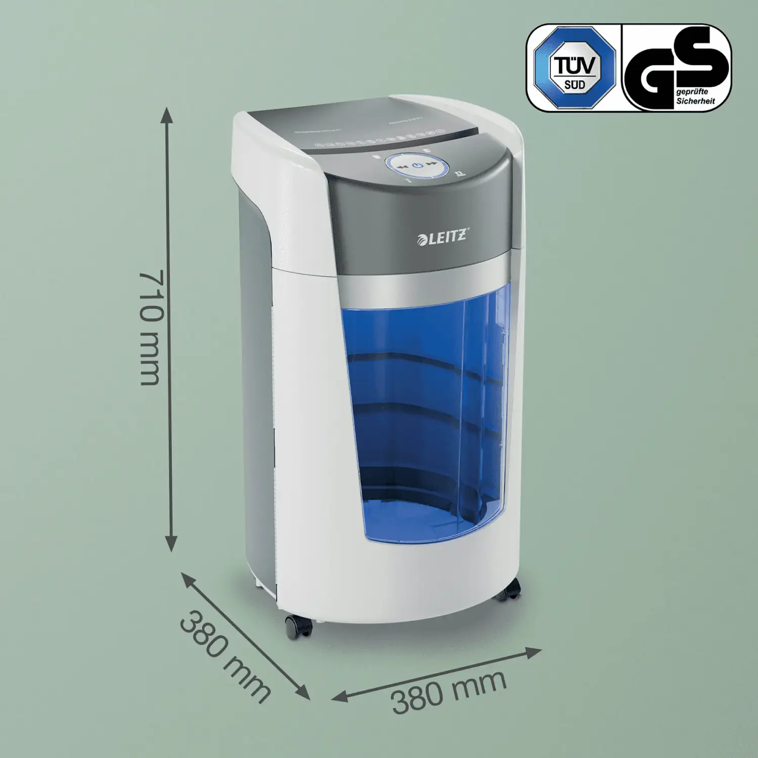 Leitz IQ OptiMax Office P5, Destructora de Papel, Microcorte 10 Hojas, 35L, Blanco/Gris 12