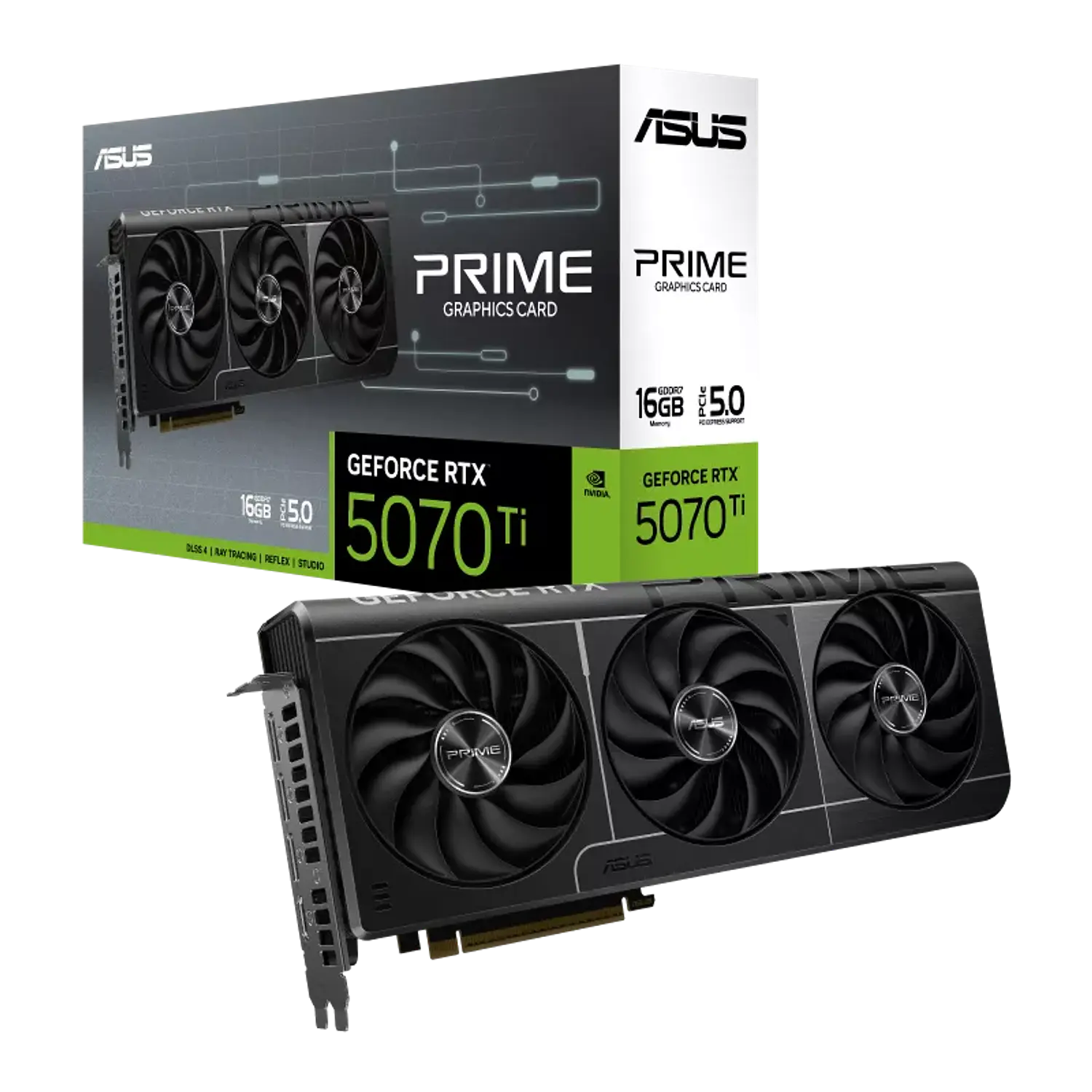 ASUS Prime GeForce RTX 5070 Ti OC 90YV0MF0-M0AA00, Tarjeta de Video, 16GB GDDR7, PCIe 5.0, Triple Ventilador, Negro 2