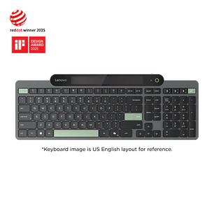 Lenovo Self-Charging 4Y41R69496, Teclado Inalámbrico Autorrecargable, Bluetooth 5.1, Español Latinoamérica, Negro