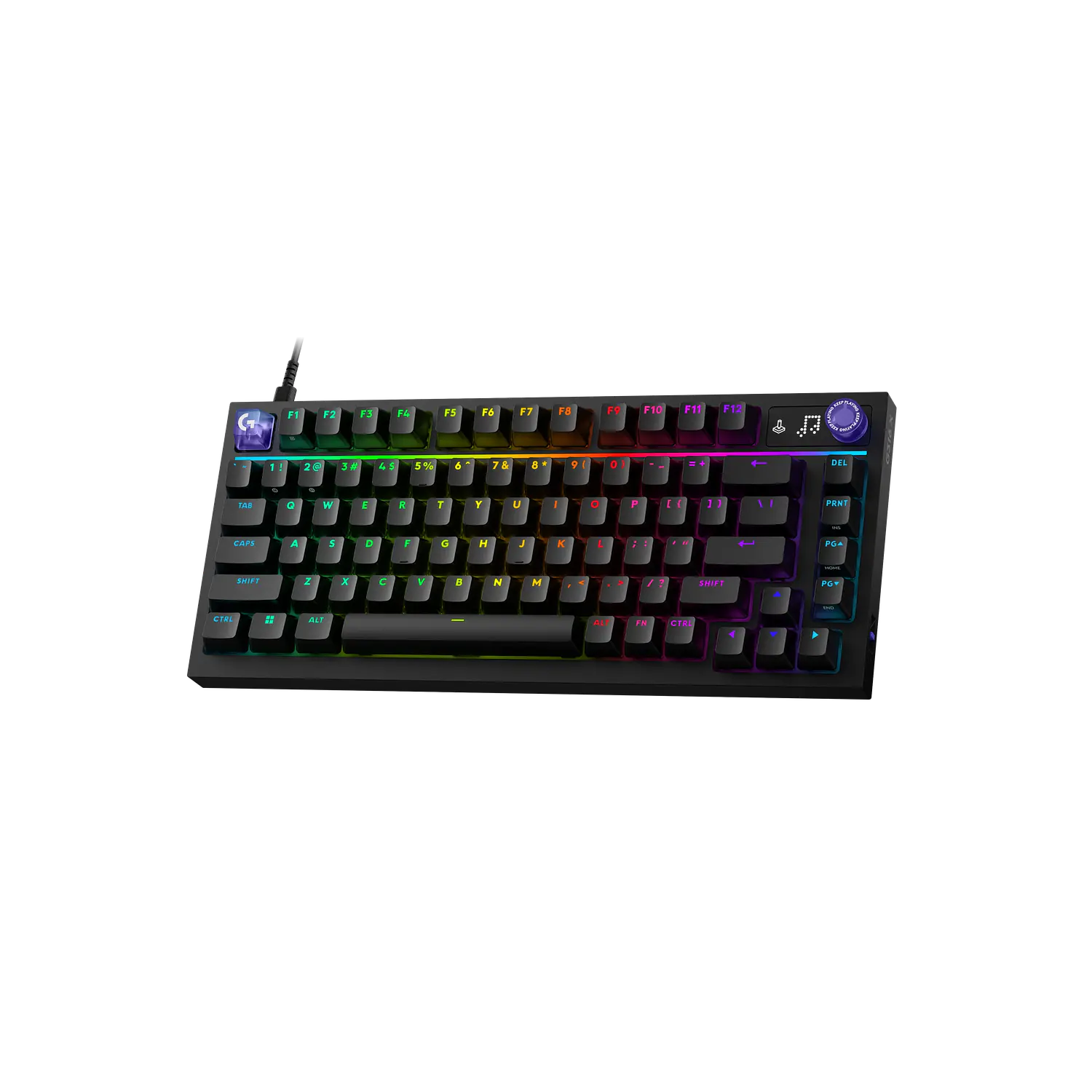 Logitech G316 X 75, Teclado Gamer Mecánico 75%, 8kHz, Switches Táctiles Hot-Swap, RGB LIGHTSYNC, PBT, USB-C, Negro, Inglés US 2