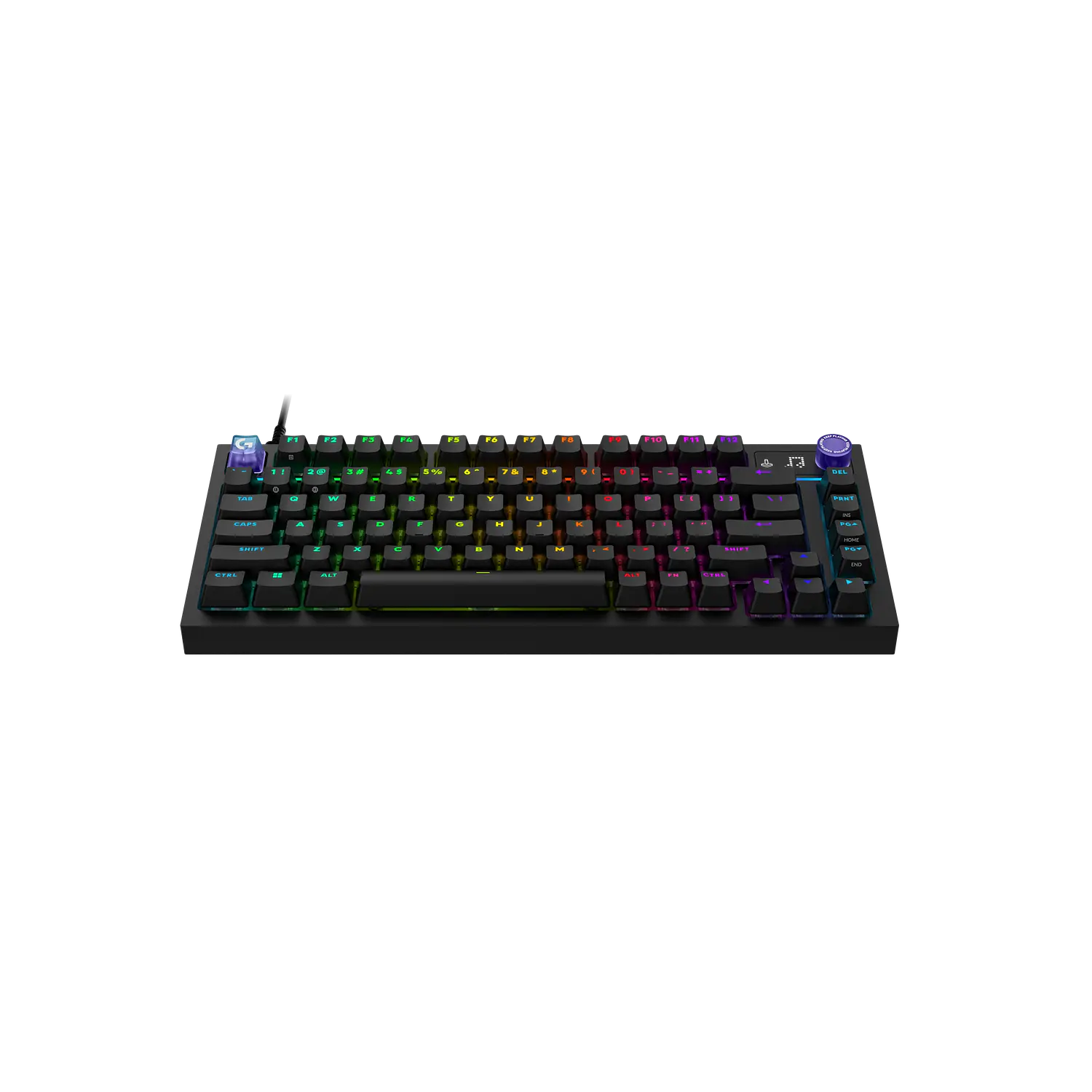 Logitech G316 X 75, Teclado Gamer Mecánico 75%, 8kHz, Switches Táctiles Hot-Swap, RGB LIGHTSYNC, PBT, USB-C, Negro, Inglés US 3