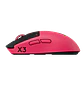 Logitech G PRO X3 SUPERSTRIKE, Mouse Gamer Inalámbrico LIGHTSPEED, HITS, HERO 2 48.000 DPI, 8kHz, 135h+, Magenta Eclipse - Miniatura 2