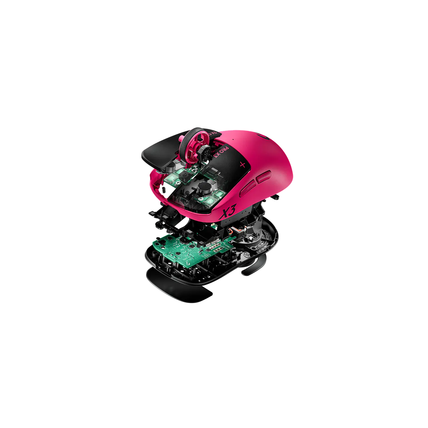 Logitech G PRO X3 SUPERSTRIKE, Mouse Gamer Inalámbrico LIGHTSPEED, HITS, HERO 2 48.000 DPI, 8kHz, 135h+, Magenta Eclipse 4