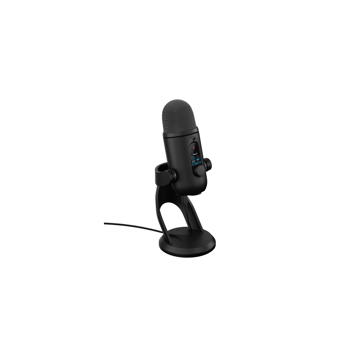 Logitech G YETI 2, Micrófono USB-C Multipatrón, 24 Bits, 48kHz, Blue VO!CE, Sensor 3D, Pantalla LED 1,3