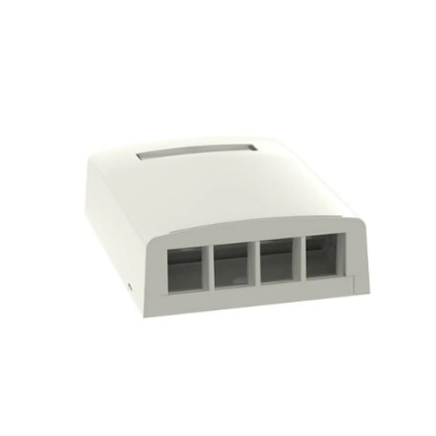 Panduit NetKey NK4BXIW-AY, Caja de Montaje en Superficie para 4 Puertos Keystone, Perfil Bajo, ABS, Blanco Hueso 1