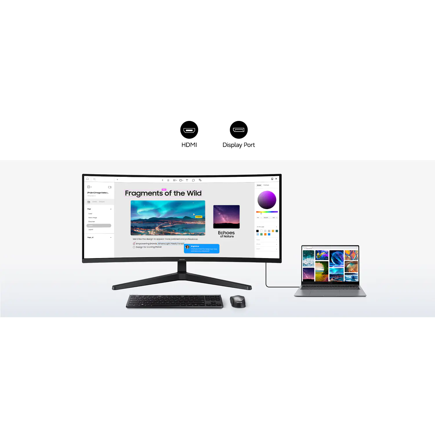 Samsung ViewFinity S5 S55GH LS34H550GALXZS, Monitor Curvo 34