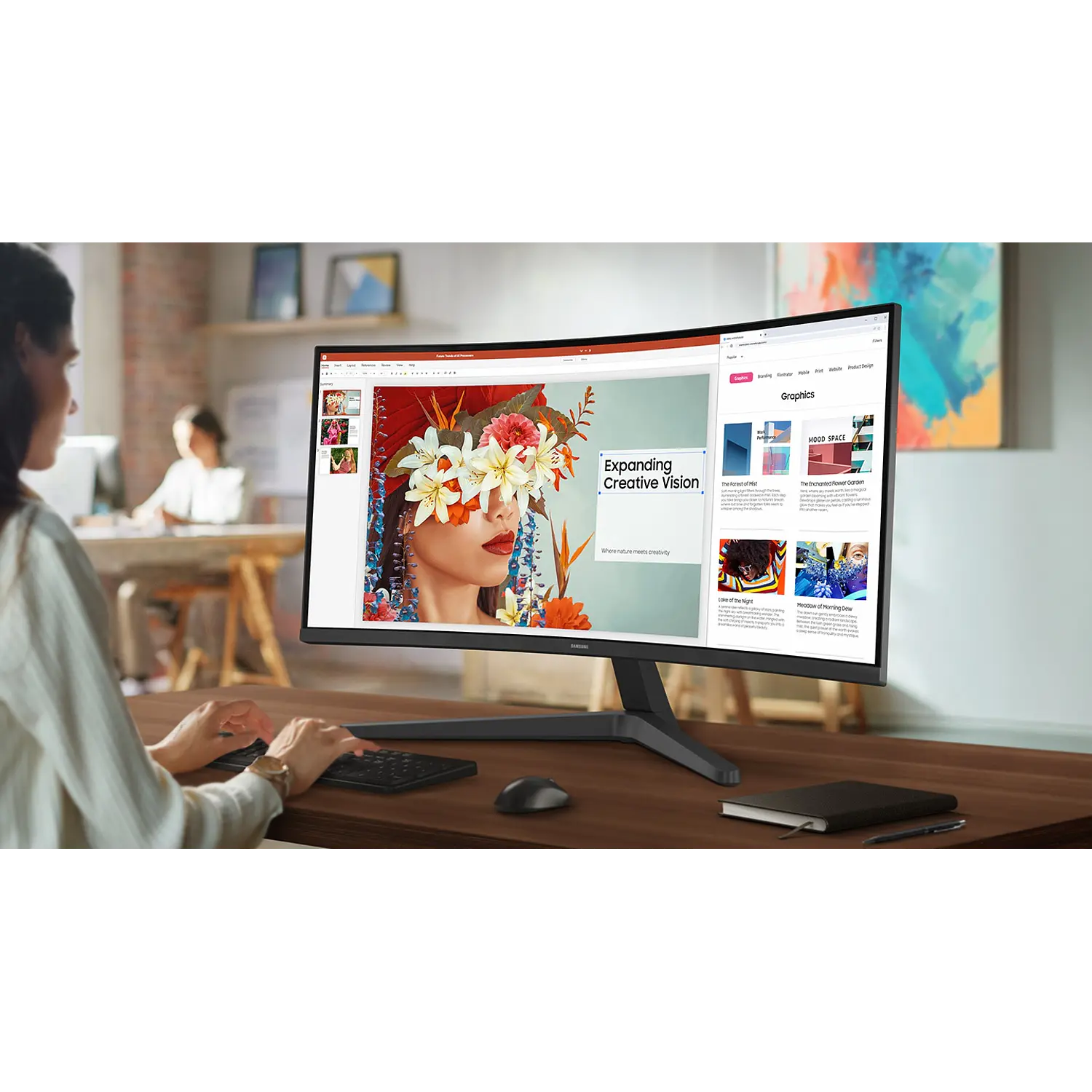 Samsung ViewFinity S5 S55GH LS34H550GALXZS, Monitor Curvo 34