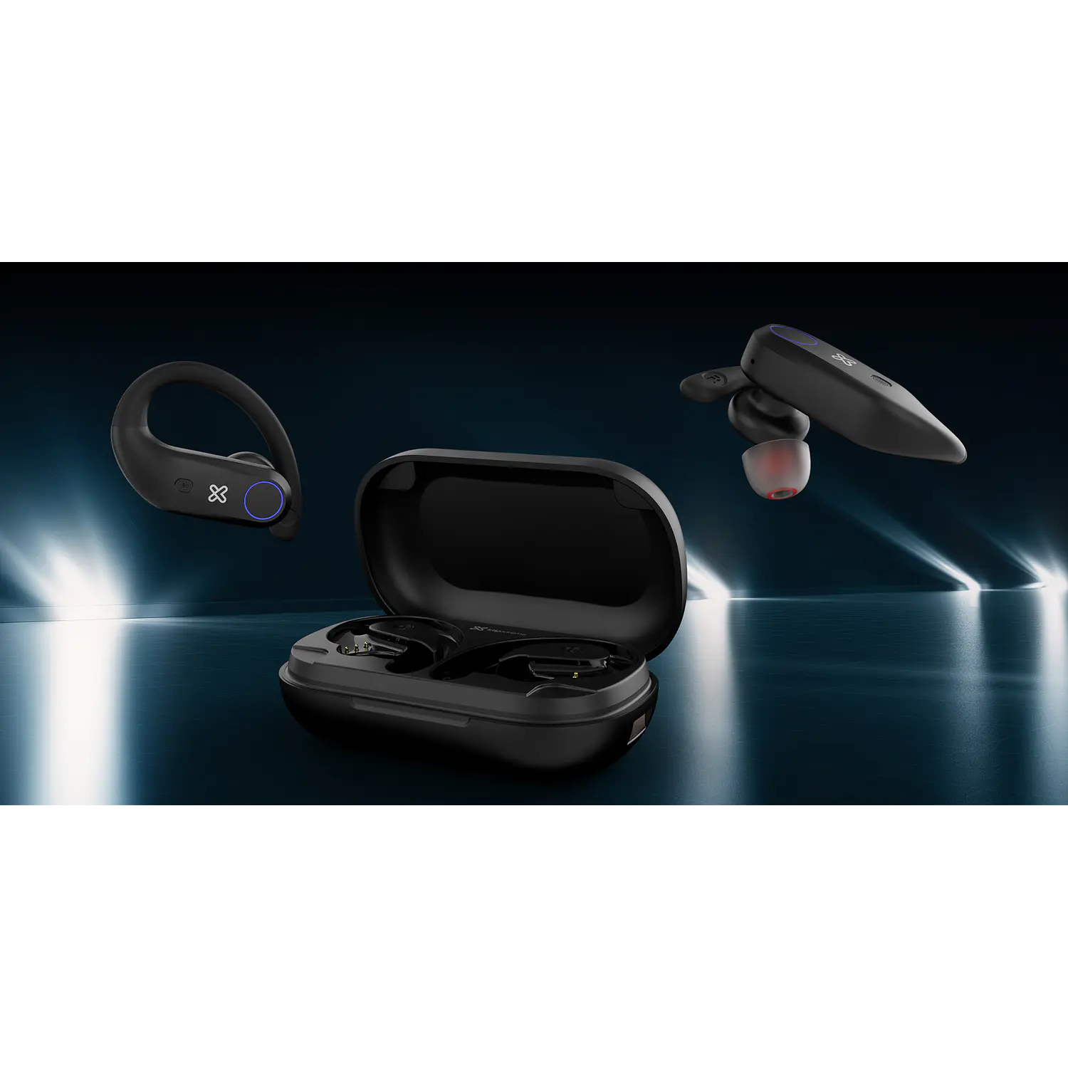 Klip Xtreme Xtremebuds KTE-500BK, Audífonos Deportivos TWS Bluetooth 5.1, IPX7, 108h, Powerbank 2000mAh, Negro 5