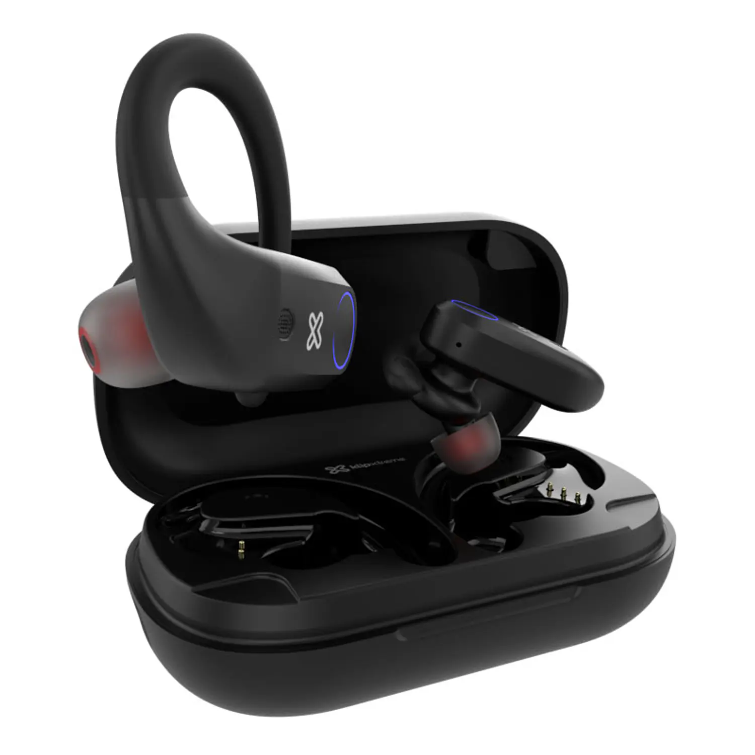 Klip Xtreme Xtremebuds KTE-500BK, Audífonos Deportivos TWS Bluetooth 5.1, IPX7, 108h, Powerbank 2000mAh, Negro 3