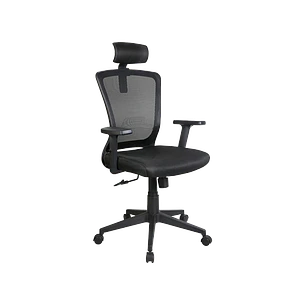 Xtech Avignon XTF-OC414, Silla Ejecutiva, Reposacabezas Ajustable, Malla Transpirable, 120kg, Negra