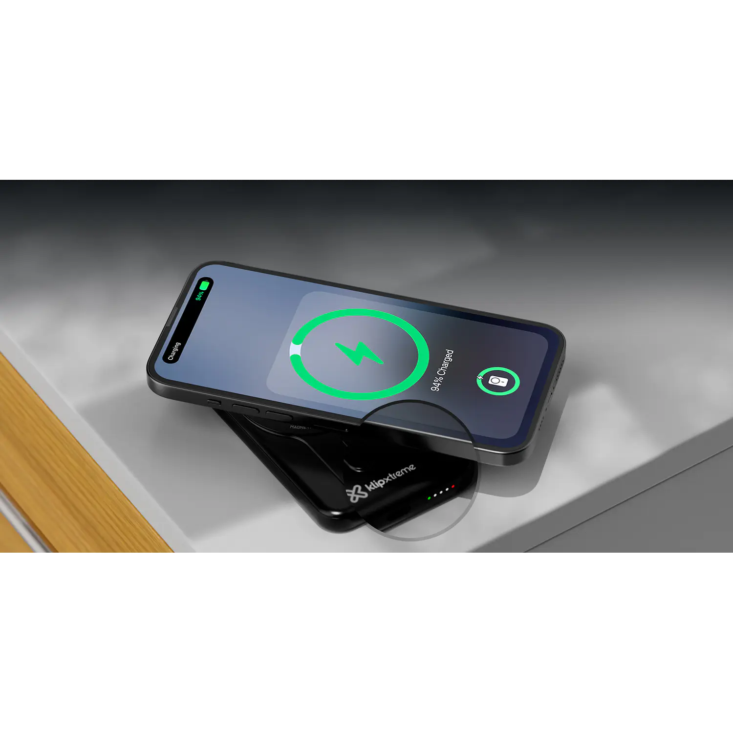 Klip Xtreme PowerMag 5000 KPB-350, Power Bank Magnético 5000mAh, MagSafe, Qi 15W, USB-C PD 20W, Negro 9