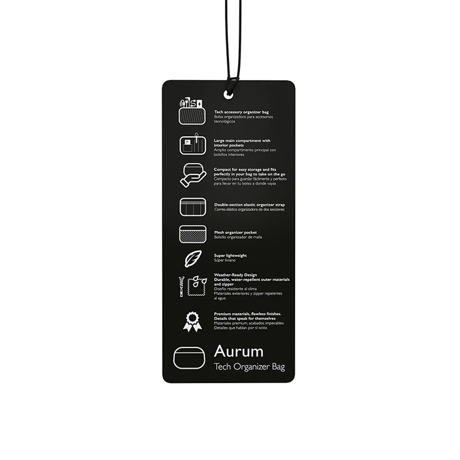 Klip Xtreme Aurum KTO-251, Estuche Organizador para Accesorios Tecnológicos, Repelente al Agua, Gris 9