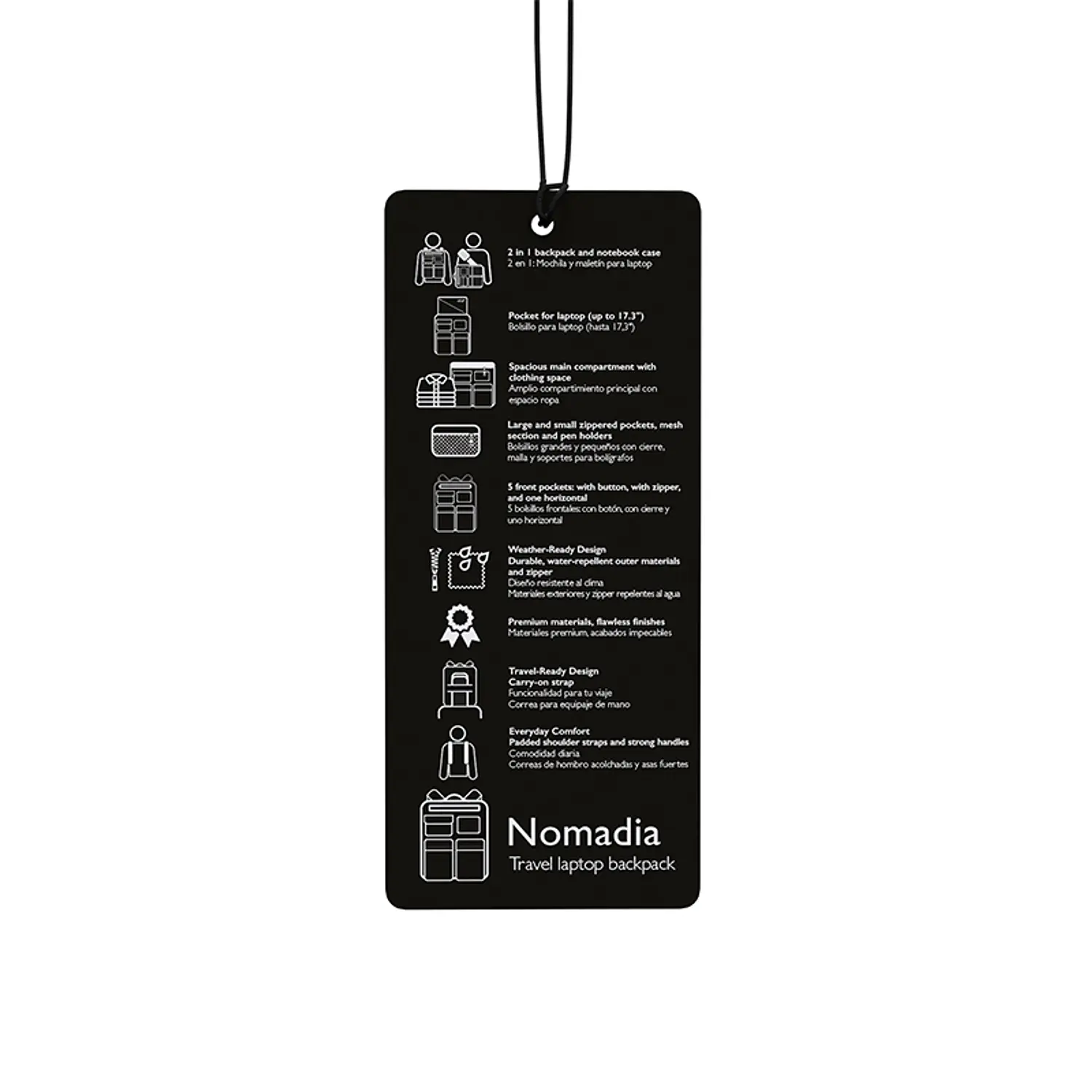 Klip Xtreme Nomadia KNB-775, Mochila de Viaje 2 en 1 para Notebook 17.3