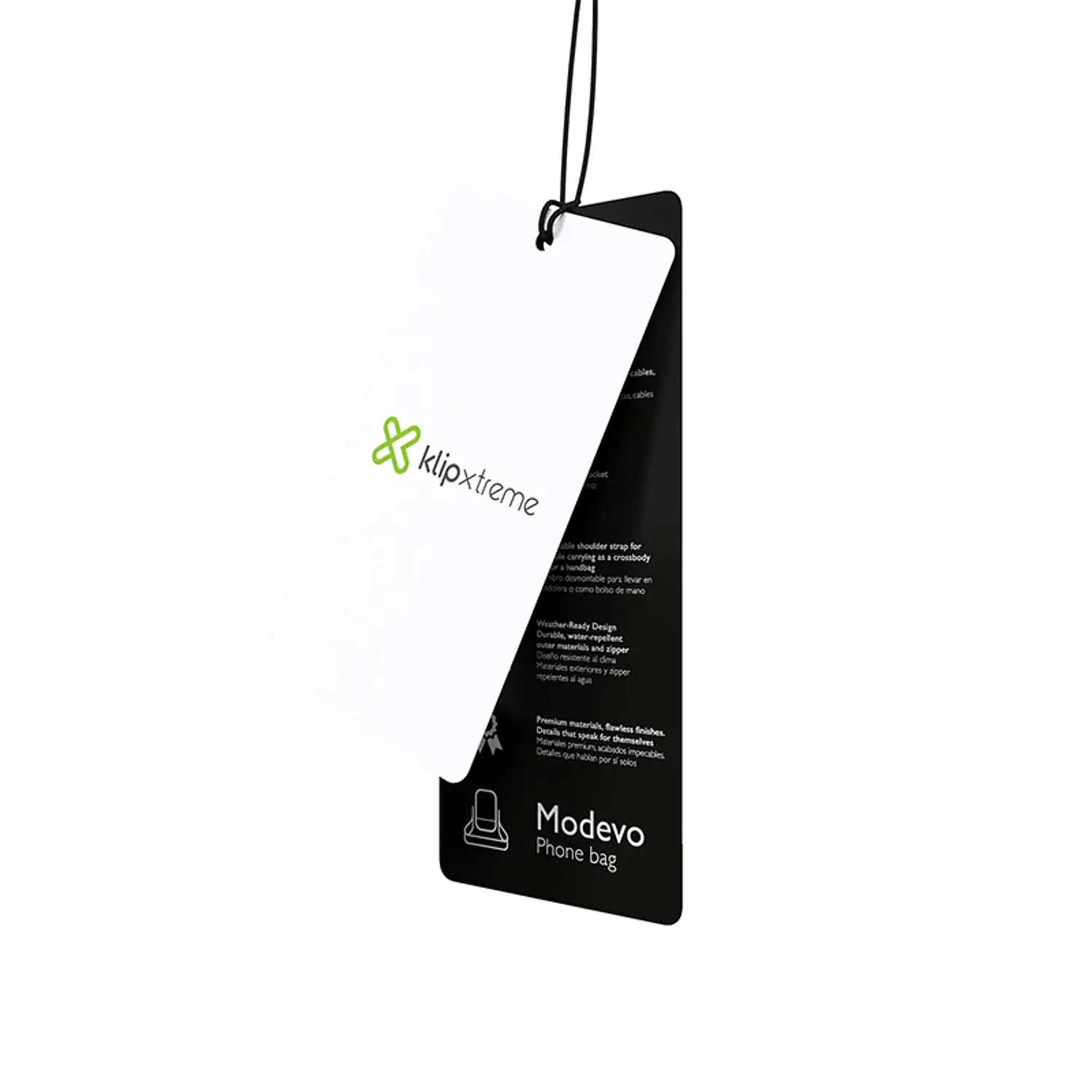 Klip Xtreme Modevo KCB-451, Bolso Cruzado para Celular, Repelente al Agua, Verde y Negro 7