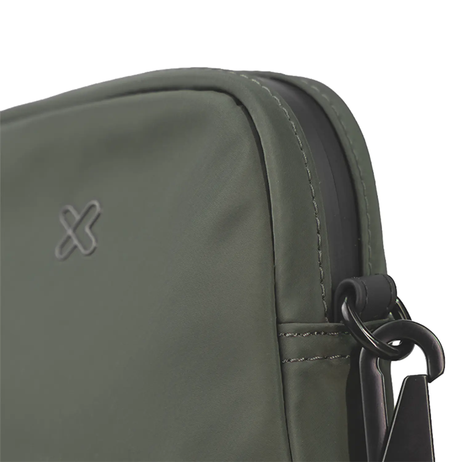Klip Xtreme Modevo KCB-451, Bolso Cruzado para Celular, Repelente al Agua, Verde y Negro 5
