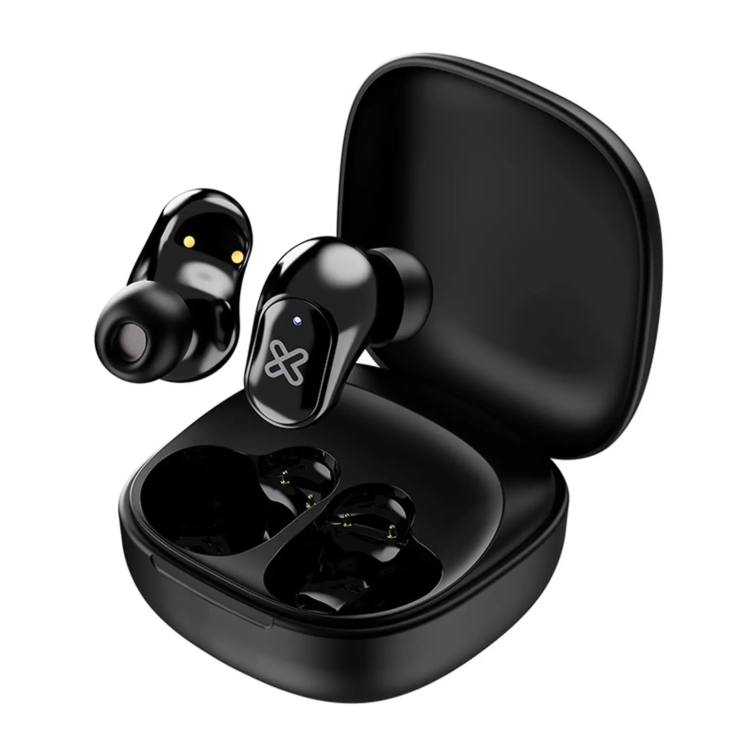 Klip Xtreme QuanBuds KTE-011BK, Audífonos Inalámbricos TWS Bluetooth 6.0, Micrófono ENC, 25 Horas, IPX4, Negro 1