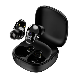 Klip Xtreme QuanBuds KTE-011BK, Audífonos Inalámbricos TWS Bluetooth 6.0, Micrófono ENC, 25 Horas, IPX4, Negro