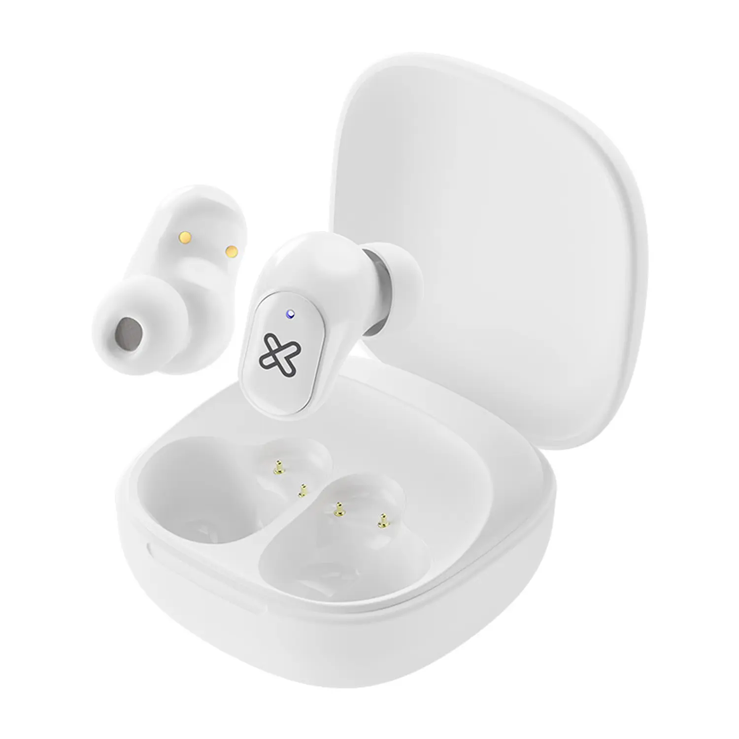 Klip Xtreme QuanBuds KTE-011WH, Audífonos Inalámbricos TWS Bluetooth 6.0, Micrófono ENC, 25 Horas, IPX4, Blanco 1