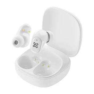 Klip Xtreme QuanBuds KTE-011WH, Audífonos Inalámbricos TWS Bluetooth 6.0, Micrófono ENC, 25 Horas, IPX4, Blanco