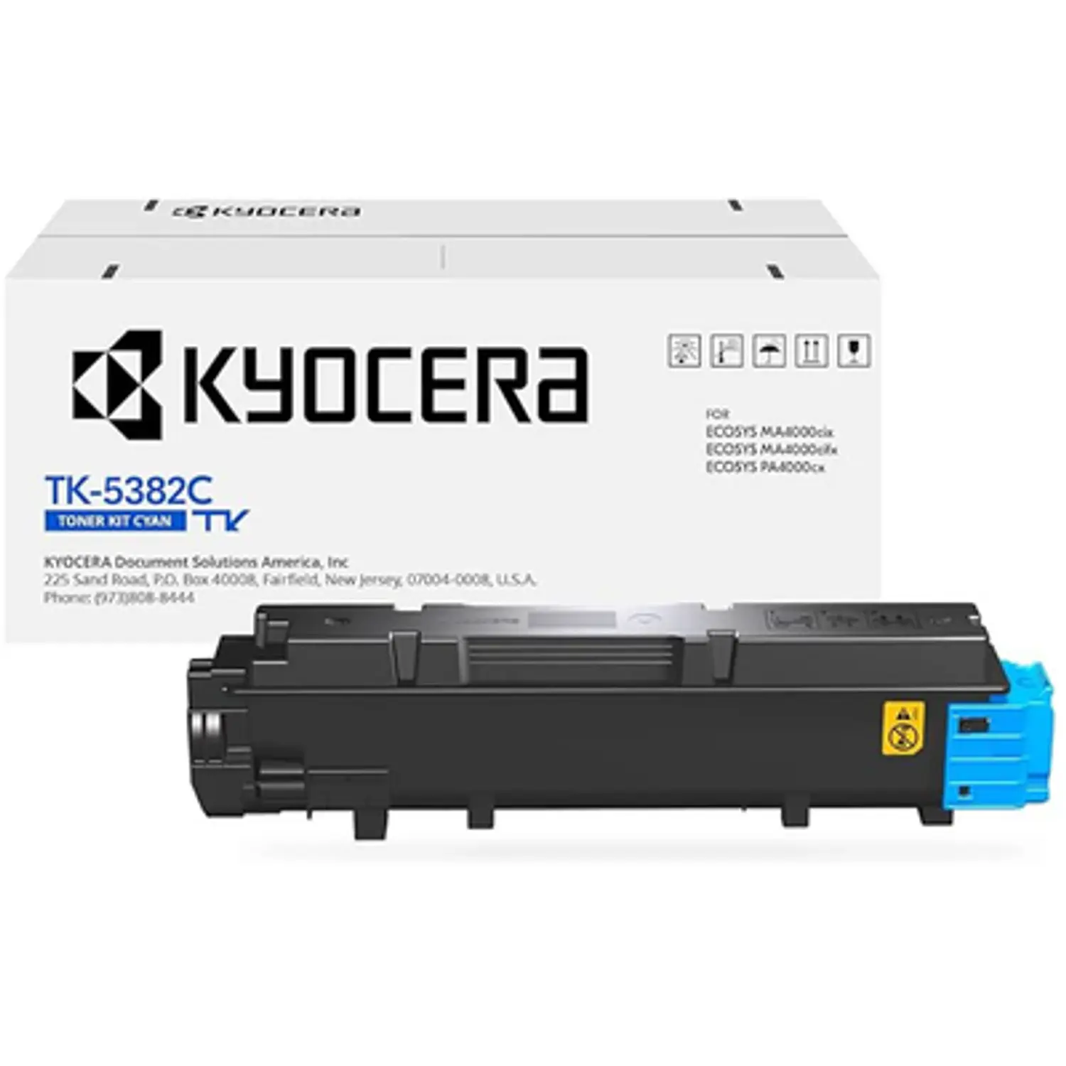 Kyocera TK-5382C 1T02Z0CUS0, Tóner Original Cian, 10.000 Páginas, ECOSYS MA4000cifx/MA4000cix/PA4000cx