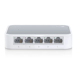 TP-Link Switch de Escritorio 5 Puertos Fast Ethernet 10/100 Mbps, No Administrable, Plug & Play, Blanco