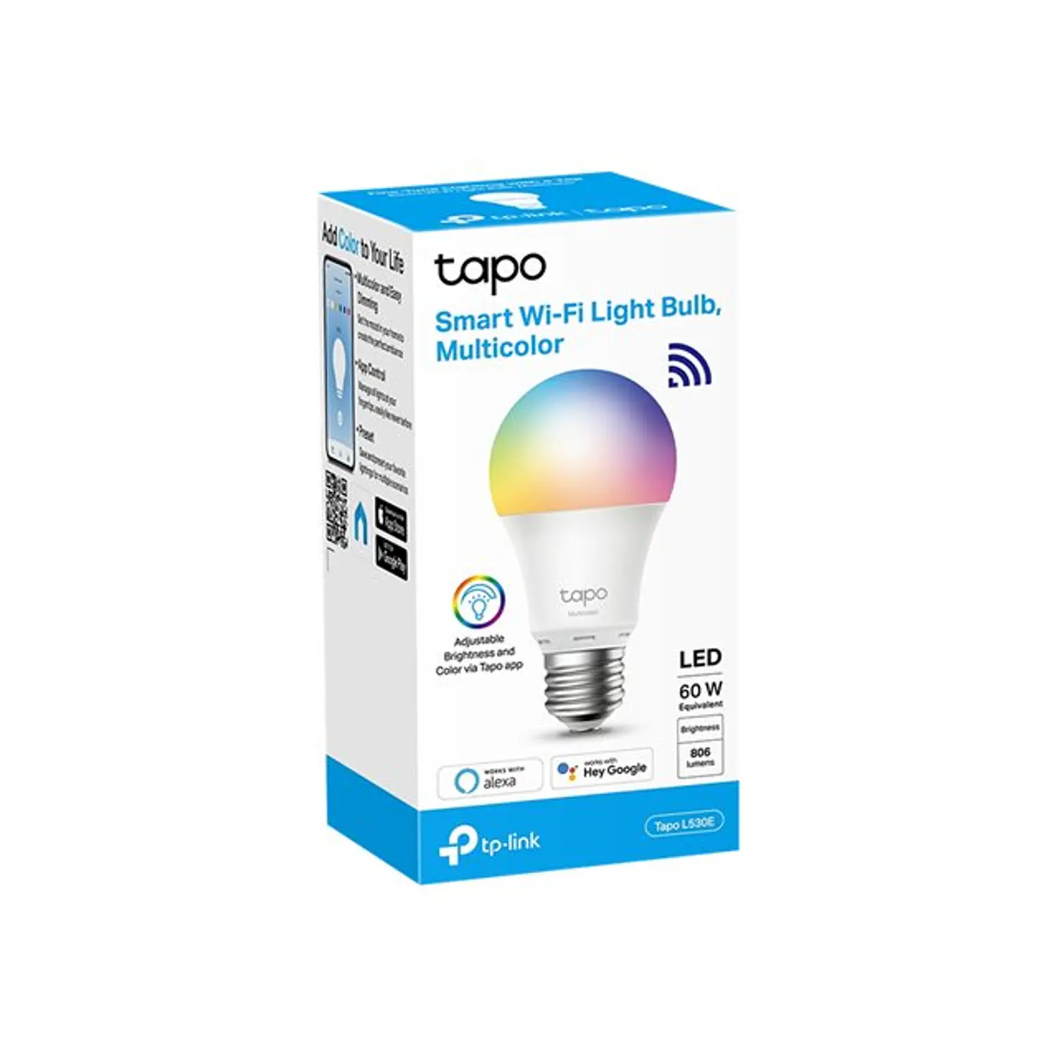 TP-Link TapoL530E Ampolleta LED Inteligente Wi-Fi RGB E27, 806 lm, 8,7 W, 2500-6500 K, Alexa y Google Assistant 2