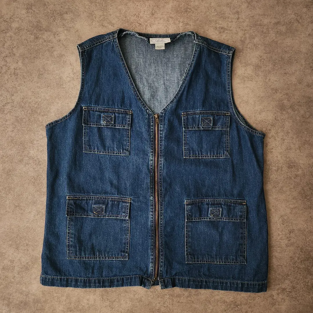 Caran Denim Cargo Vest XL 1