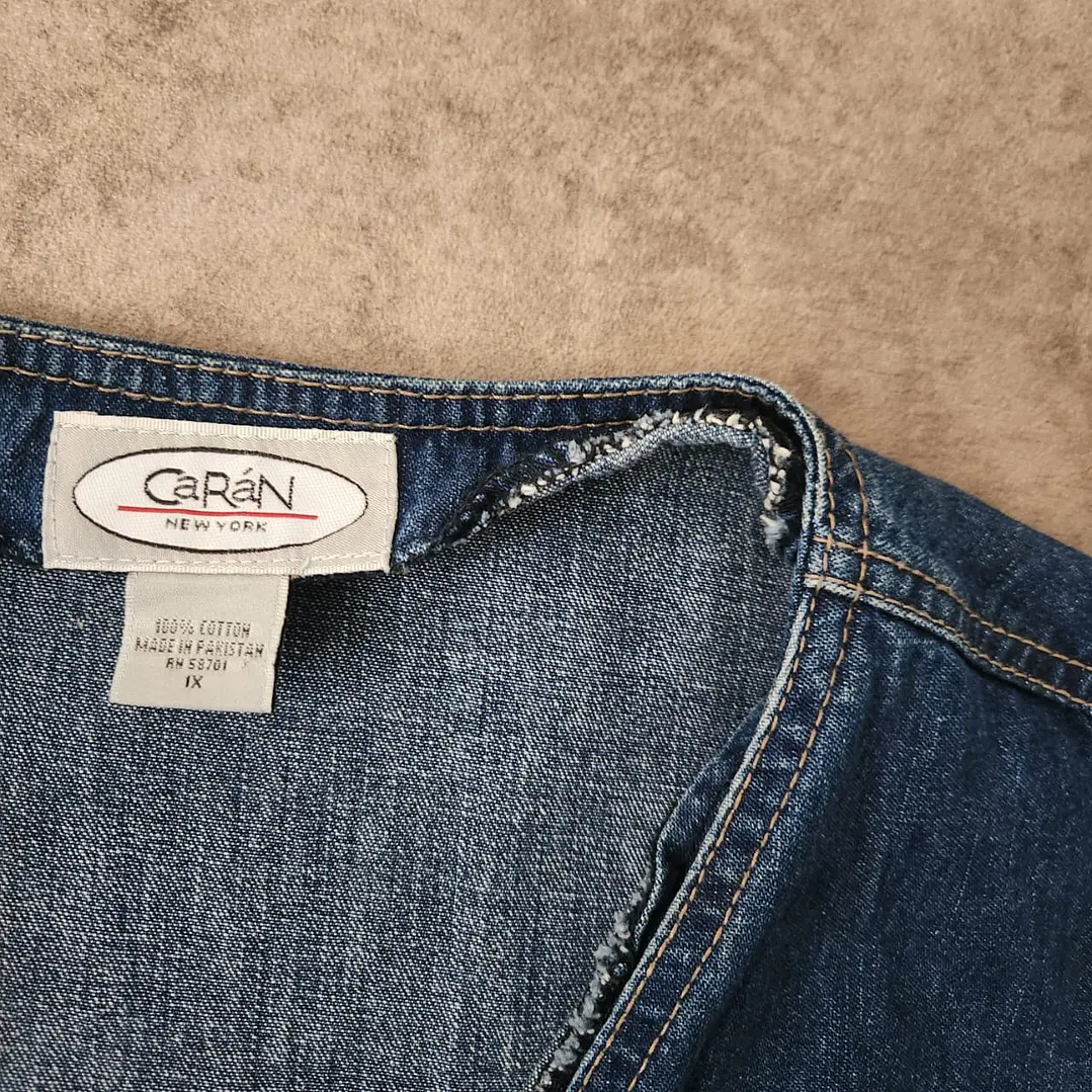 Caran Denim Cargo Vest XL 3