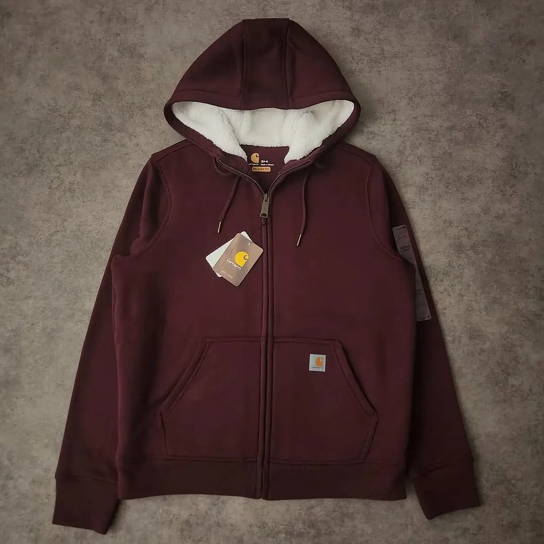 Carhartt Full Zip Sherpa Lined Hoodie S 1