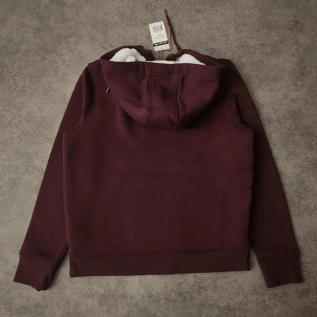 Carhartt Full Zip Sherpa Lined Hoodie S 4