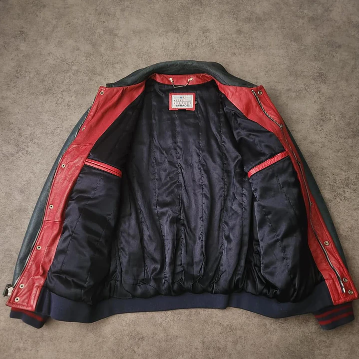90’s Cleveland Indians Leather Jacket XL 4