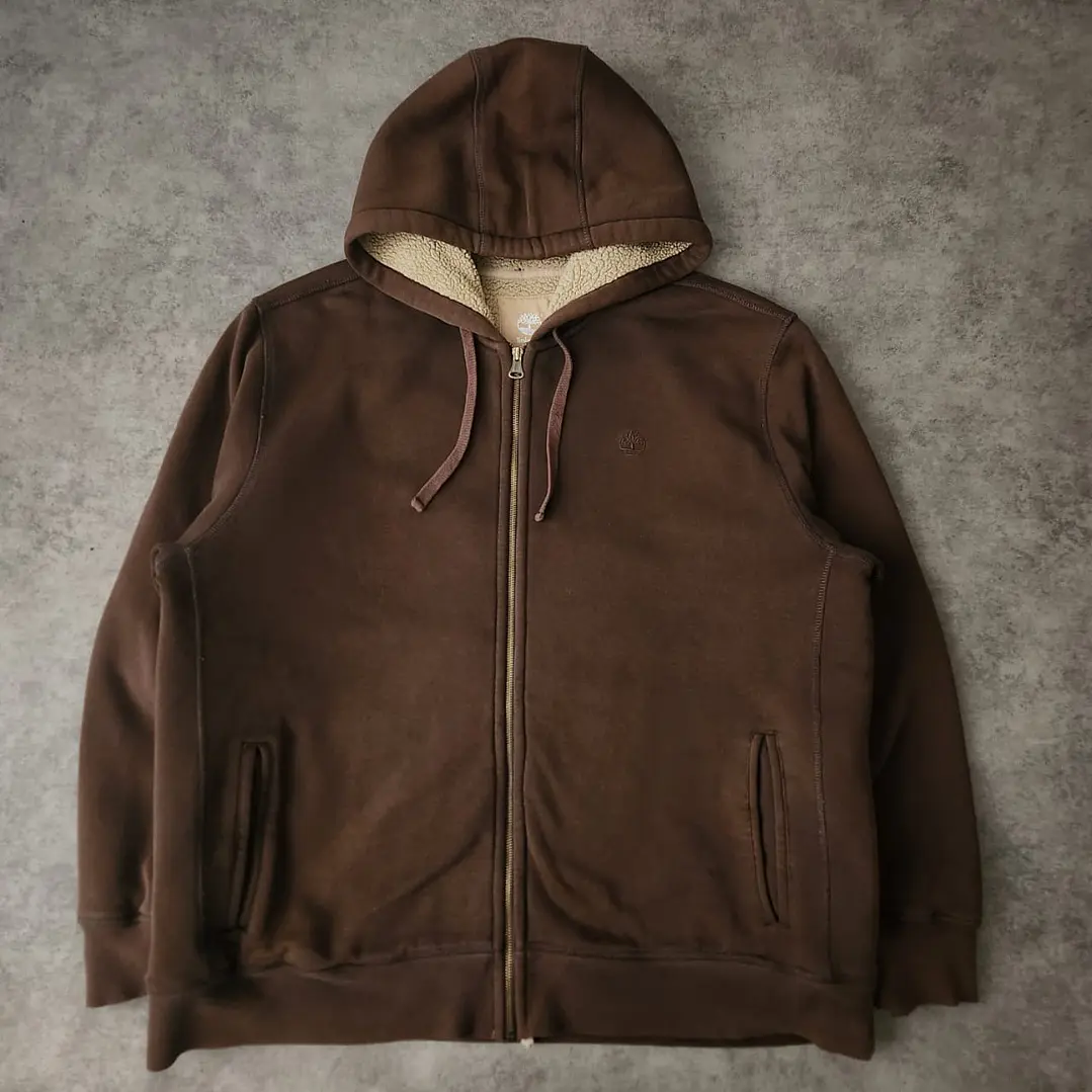 Timberland Sherpa Zip-Up Hoddie Jacket XXL 1