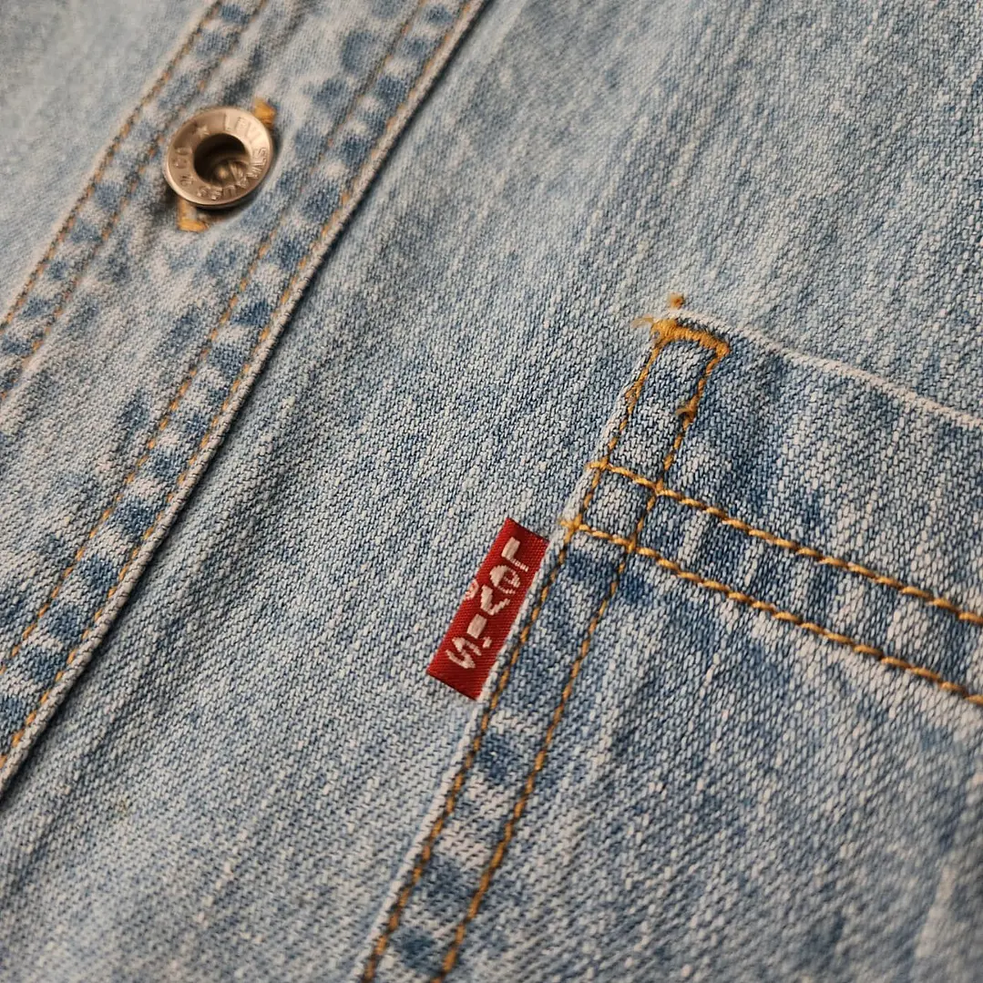 Levi’s denim Long Sleeve Shirt S 3