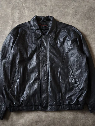 Phase Two Bomber Leather Jacket XL