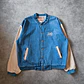 Vintage Three Rivers Varsity Denim Jacket L - Miniatura 1