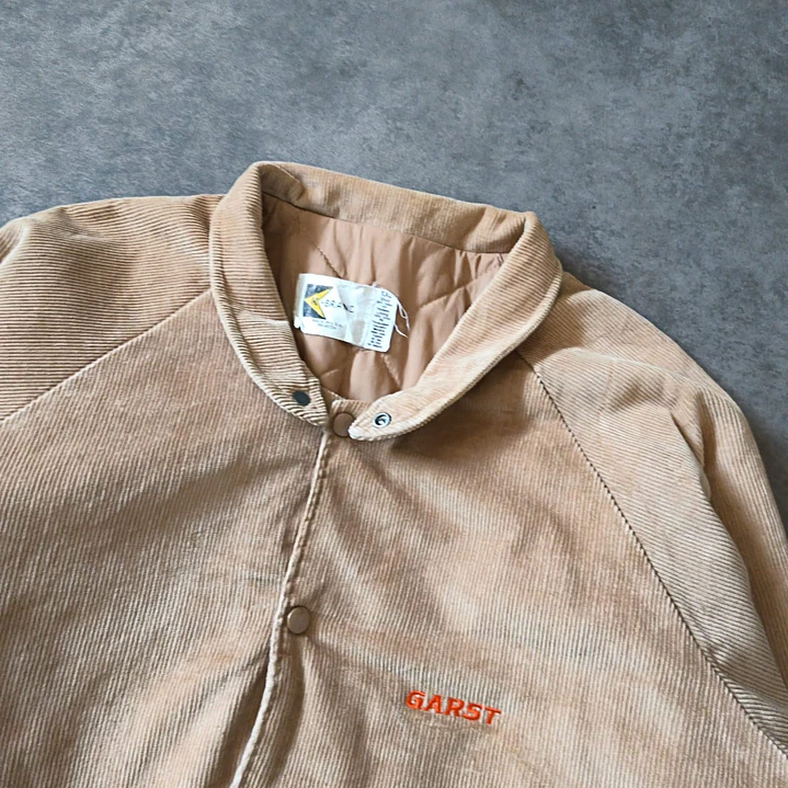 Vintage Corduroy Bomber Jacket L 5