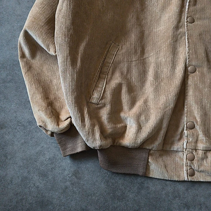 Vintage Corduroy Bomber Jacket L 2