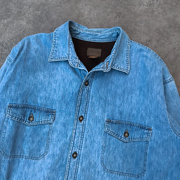 St John’s Bay Denim Lined Shirt XL 2