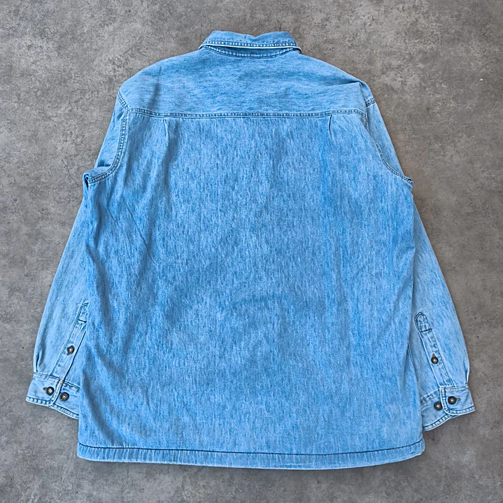 St John’s Bay Denim Lined Shirt XL 5