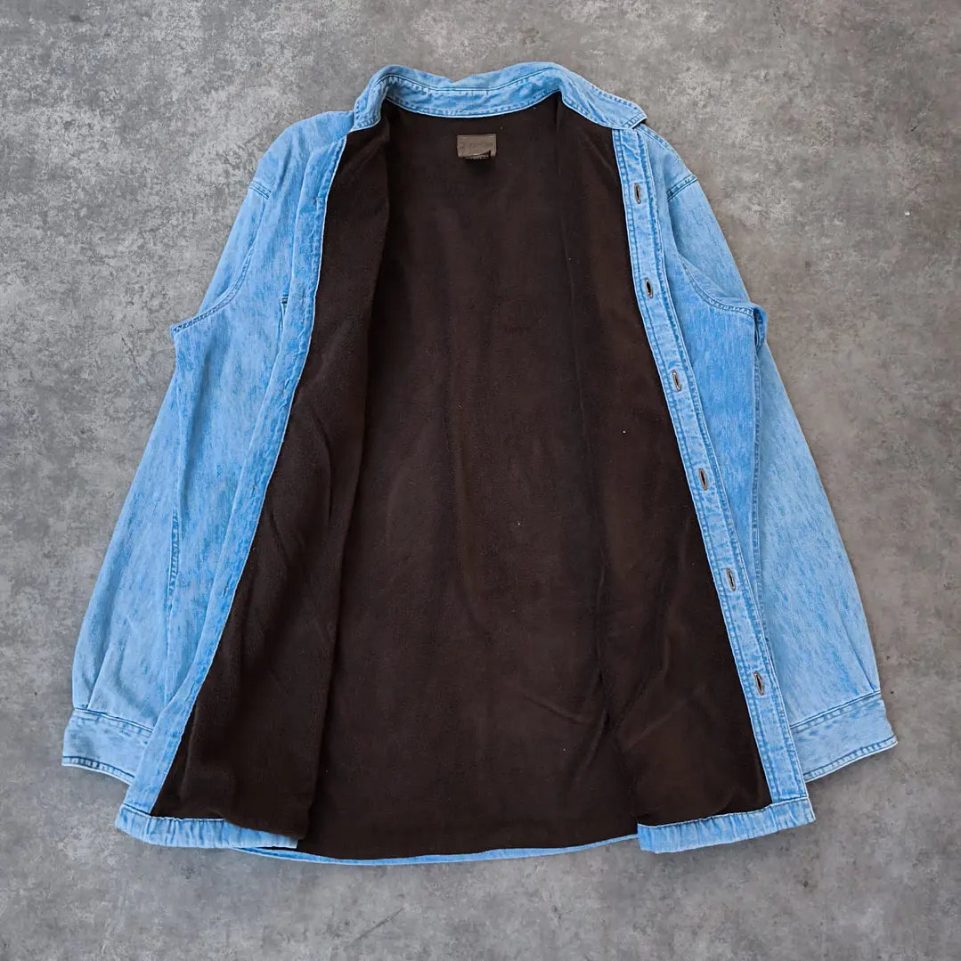 St John’s Bay Denim Lined Shirt XL 4